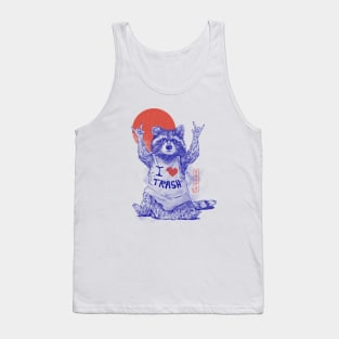 I Love Trash - Cute Funny Metal Raccoon Gift Tank Top